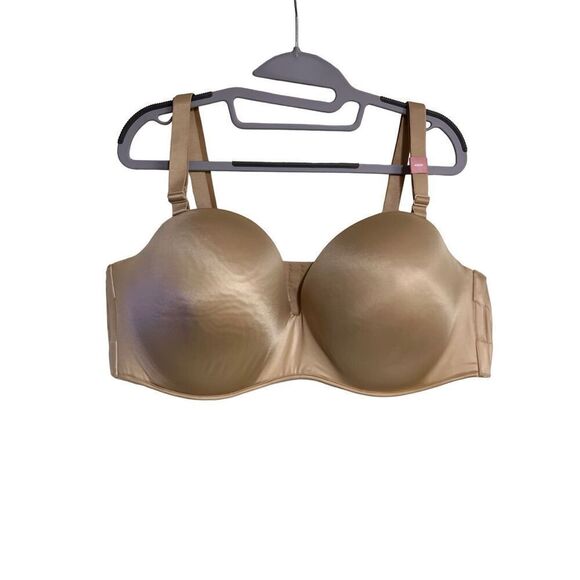 Cacique Bra Womens 46DD Nude Multi-Way Boost Strapless Push Up Medium Coverage - Picture 1 of 11